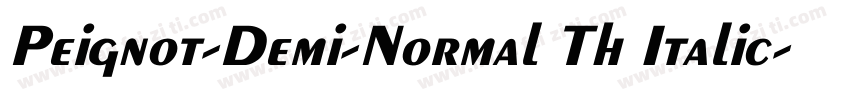 Peignot-Demi-Normal Th Italic字体转换